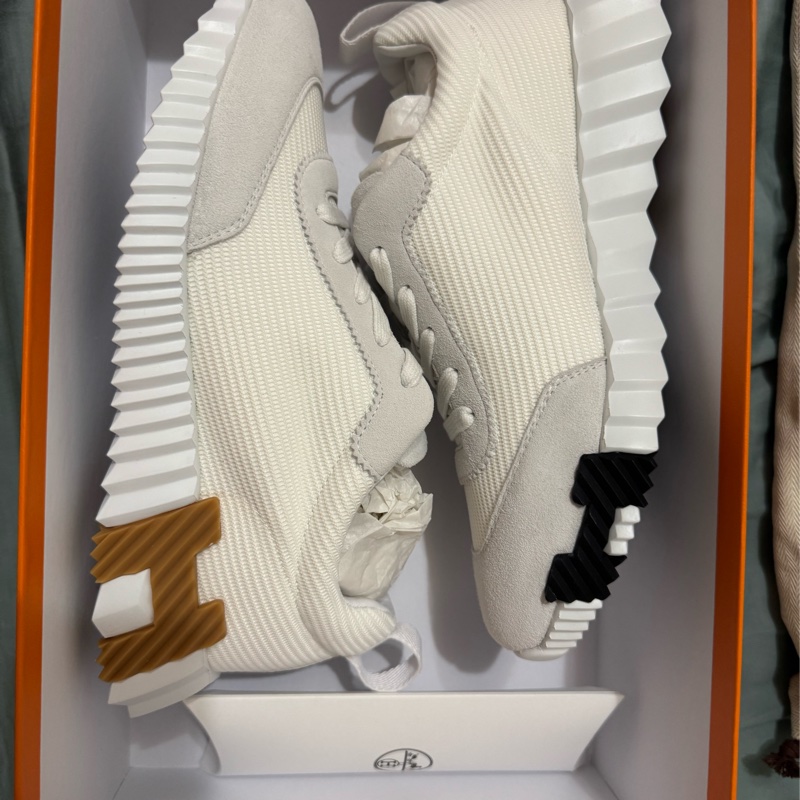 全新Hermès 白色 Bouncing 運動鞋/休閒鞋 #39-1