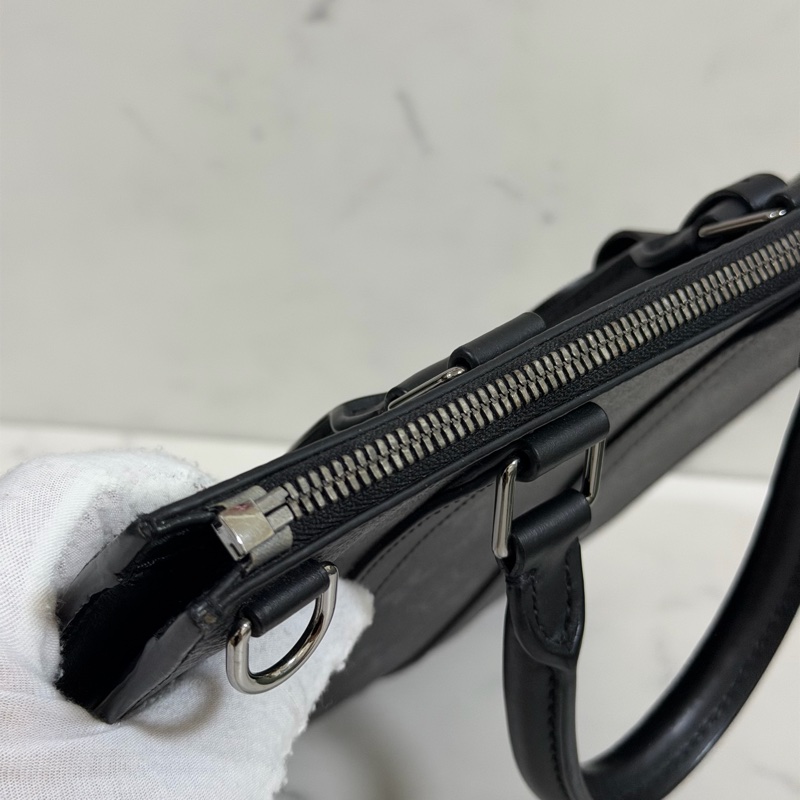 ®️LV Sac Plat Monogram 黑花男生公事包/手提包 M46098 晶片款-3