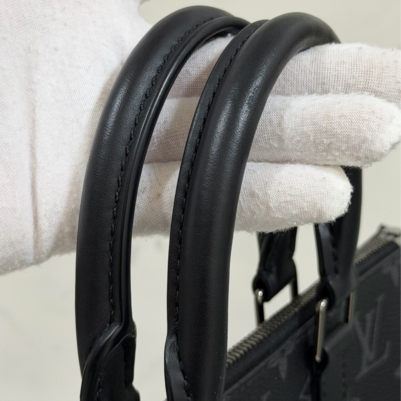 ®️LV Sac Plat Monogram 黑花男生公事包/手提包 M46098 晶片款-17