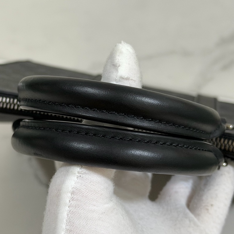 ®️LV Sac Plat Monogram 黑花男生公事包/手提包 M46098 晶片款-19