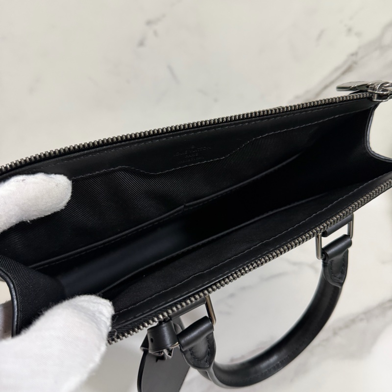 ®️LV Sac Plat Monogram 黑花男生公事包/手提包 M46098 晶片款-24