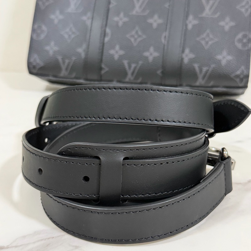 ®️LV Sac Plat Monogram 黑花男生公事包/手提包 M46098 晶片款-29