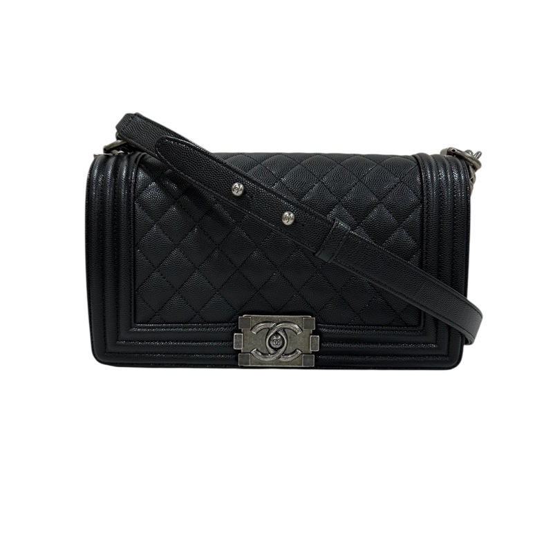 Chanel Boy A67086 牛皮荔枝紋 晶片-6