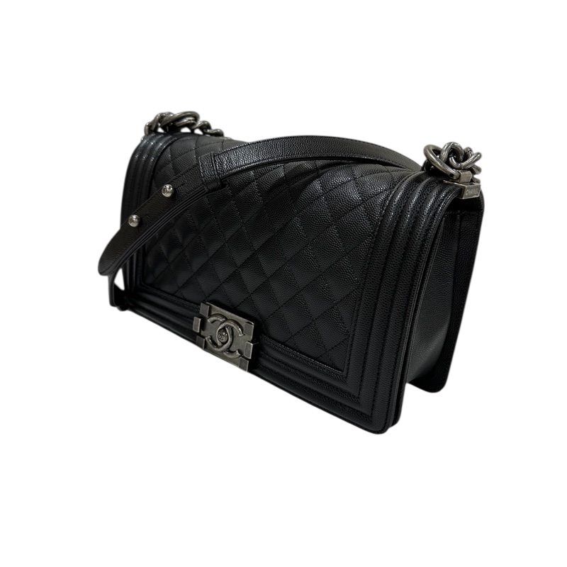 Chanel Boy A67086 牛皮荔枝紋 晶片-10