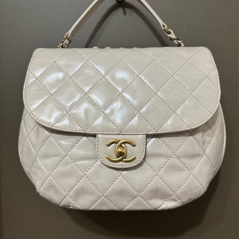 Chanel 閒置品 南瓜包 油蠟牛皮-0