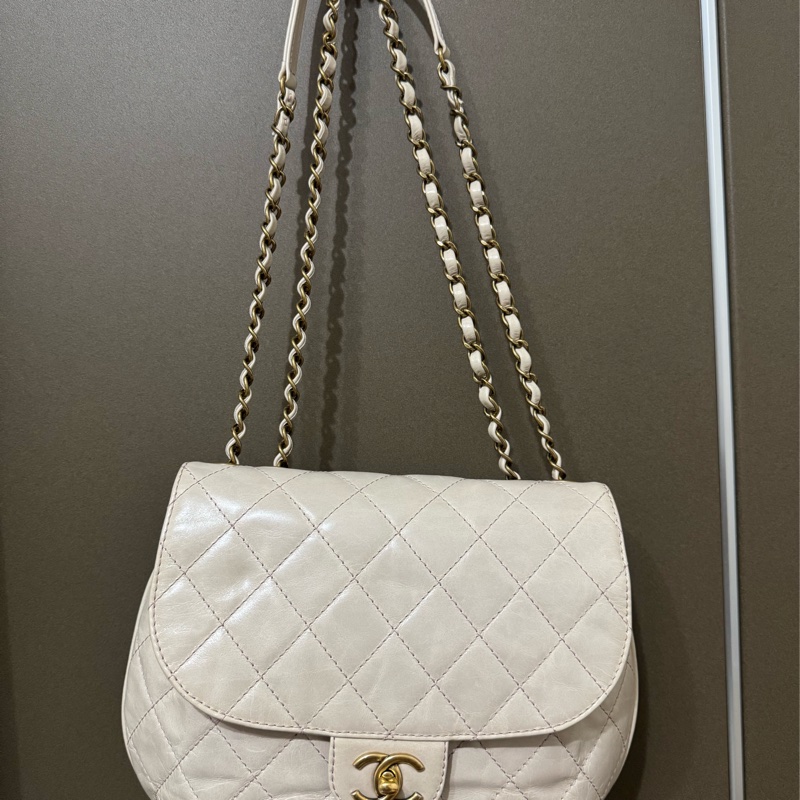 Chanel 閒置品 南瓜包 油蠟牛皮-2