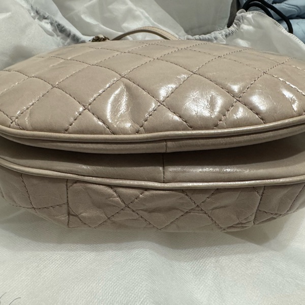 Chanel 閒置品 南瓜包 油蠟牛皮-7