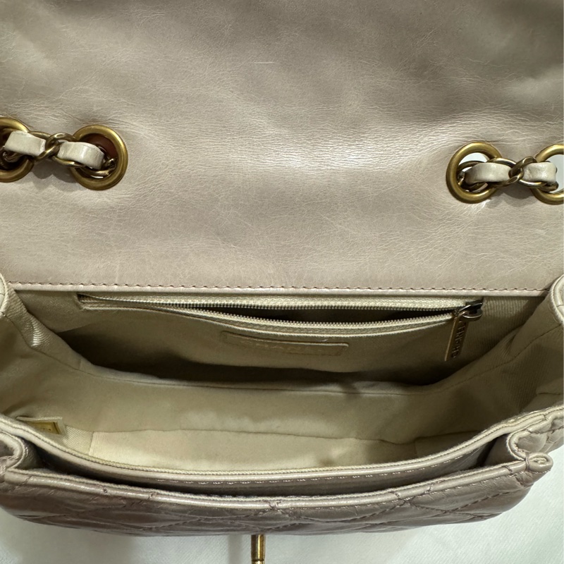 Chanel 閒置品 南瓜包 油蠟牛皮-8