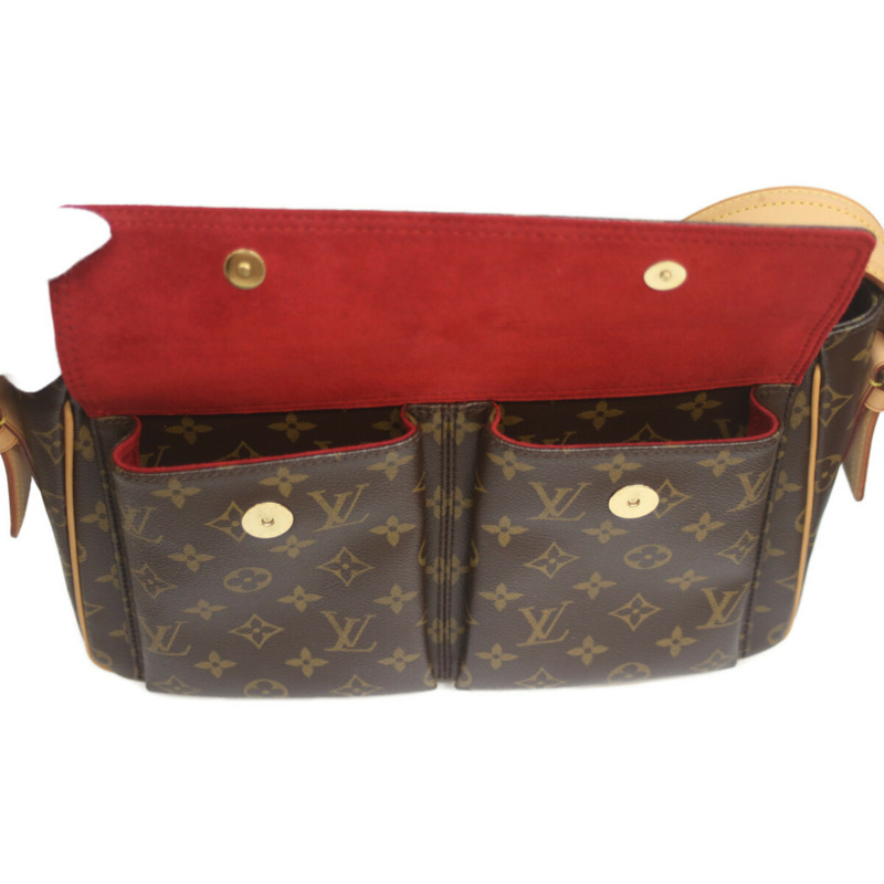 路易威登 M51163 2006 Monogram Viva Cite GM 棕色單背包-7