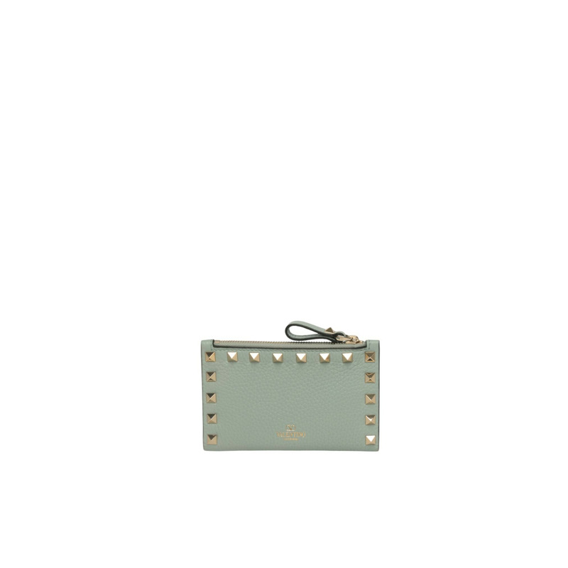 Rockstud Grainy Calfskin Cardholder With Zipper 卡片包/零錢包-3