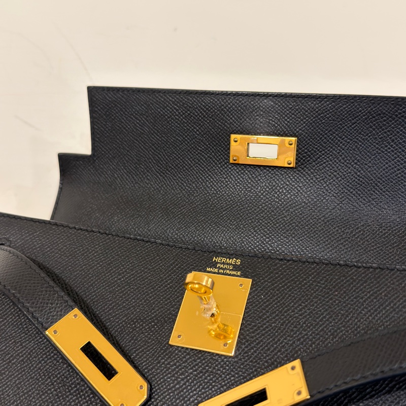 #閒置帶膜✨ #全網最低💰 愛馬仕黑金kelly28 epsom皮-14