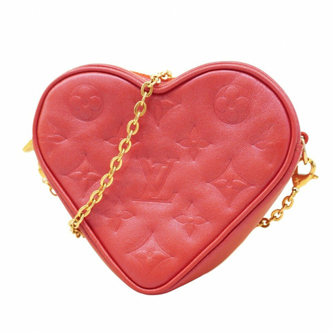 路易威登 Fall in Love 系列心型鏈條單肩包 M80837 粉紅色 女士