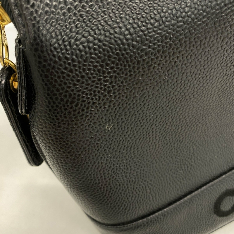 香奈兒黑魚子醬皮鏈單肩包女士-7