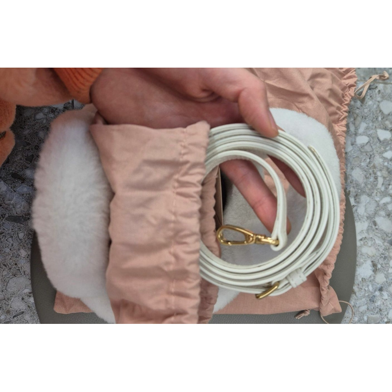 MIU MIU 白色羊毛手提包 小號手提包 小號斜背包-3