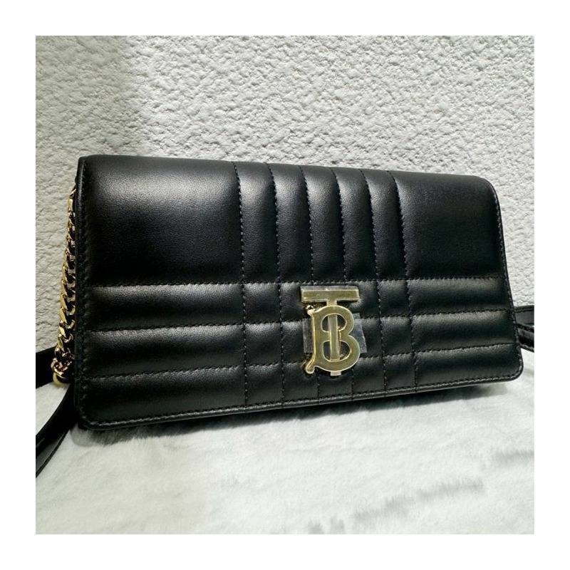 BURBERRY 絎縫皮革迷你 Rola 包 8059492-1