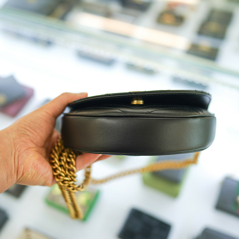 GUCCI Marmont 迷你鏈條斜背包 746431 DTDHT 1000-6