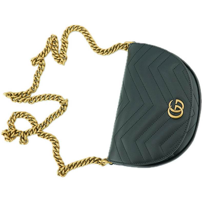 GUCCI Marmont 迷你鏈條斜背包 746431 DTDHT 1000-17