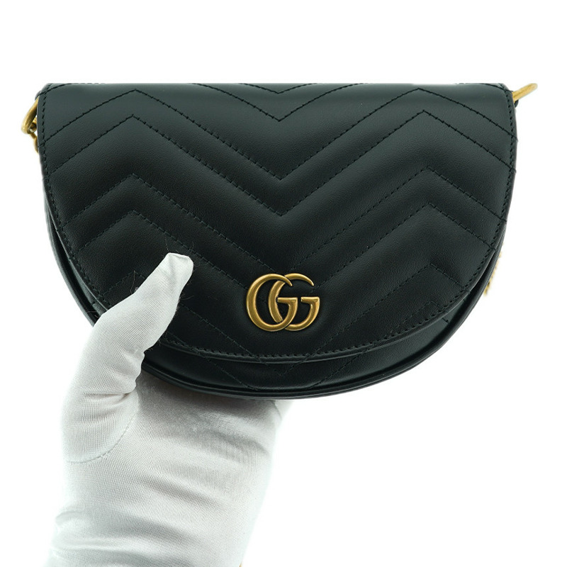 GUCCI Marmont 迷你鏈條斜背包 746431 DTDHT 1000-22