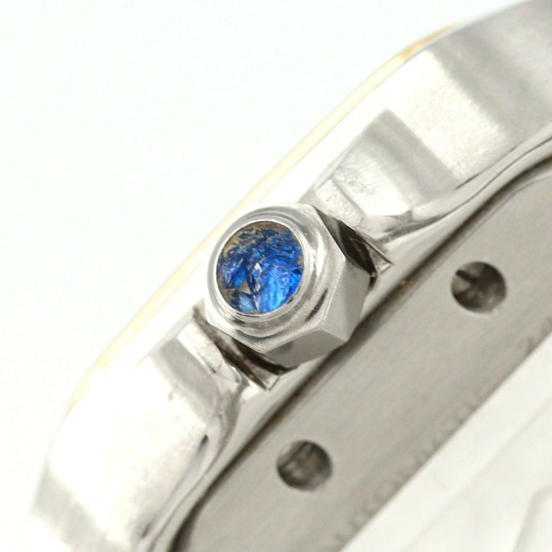 卡地亞 Santos Galbe SM 雙色 W20057C4 SSxYG 自動腕錶-8