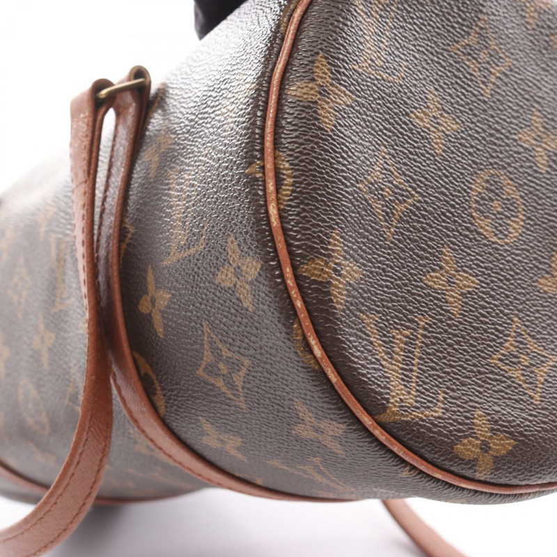 路易威登 Papillon 30 舊手提包單肩包 M51365 Monogram 皮革 棕色 LV-9