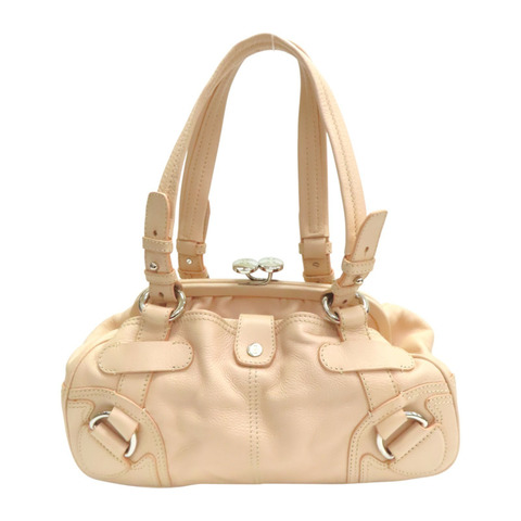 粉色 牛皮 搭扣手提包  肩背包【CELINE 賽琳】