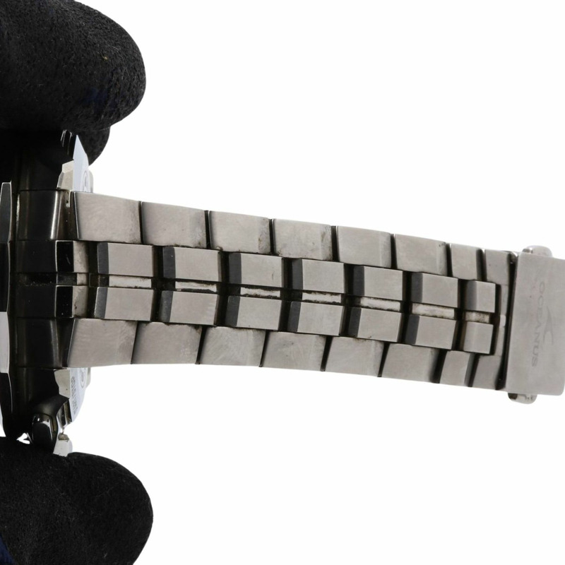 卡西歐 Oceanus OCWS24001AJF 男士模擬腕錶，黑色、藍色和銀色鈦金屬錶殼-6