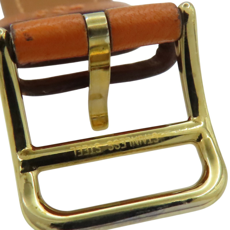 白色錶盤 金色不鏽鋼 Heure H 腕錶 後加鑽【HERMES 愛馬仕】 HH1.201-11