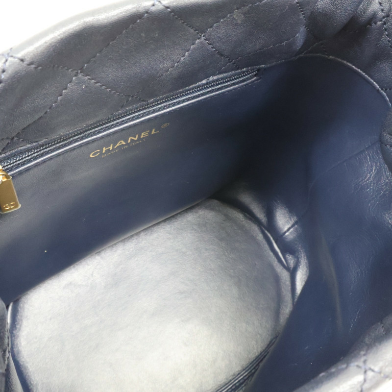 黑色 牛皮 Drawstring Bag 兩用包【CHANEL 香奈兒】 AS2390-5