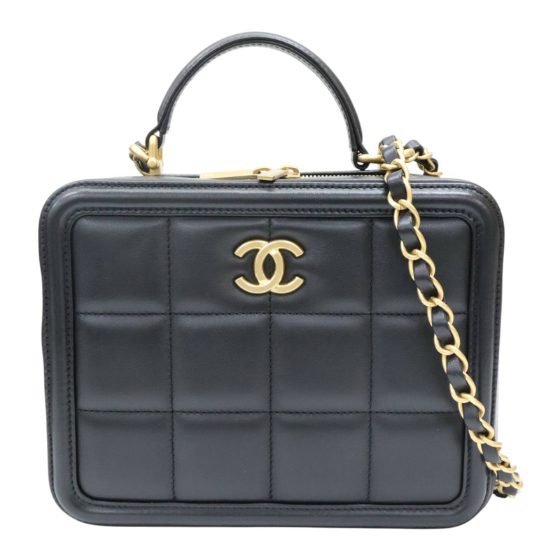 黑色 牛皮 Vanity Case 肩背包【CHANEL 香奈兒】 AS5332-0