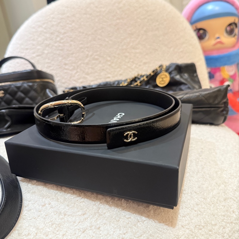 香奈兒经典双C腰帶全新全套 尺寸75-0