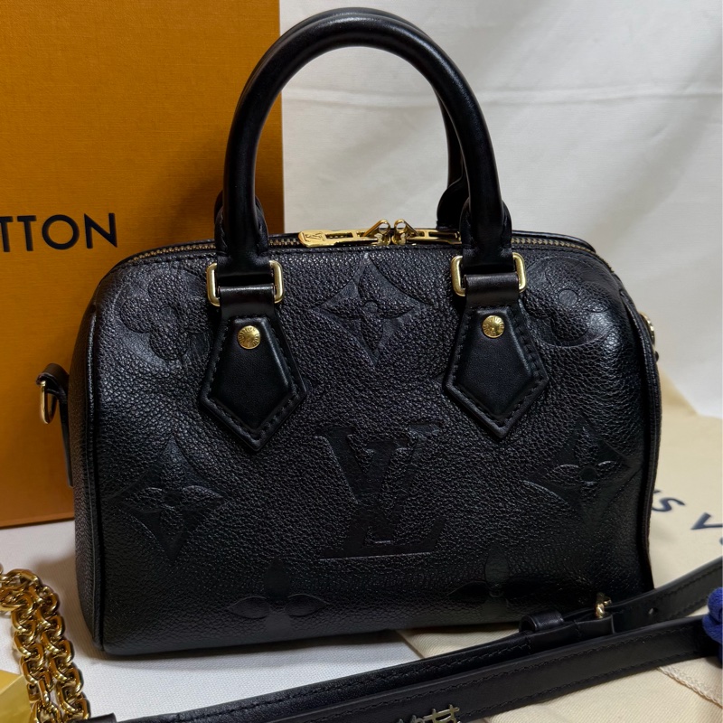 L V黑色全皮Sperrdy 20波士頓包-0