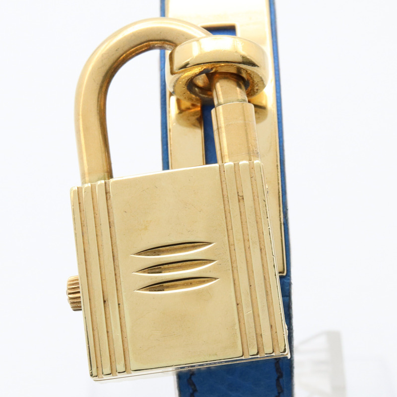 白色錶盤 鍍金 石英 Kelly 腕錶【HERMES 愛馬仕】 KE1.201-3