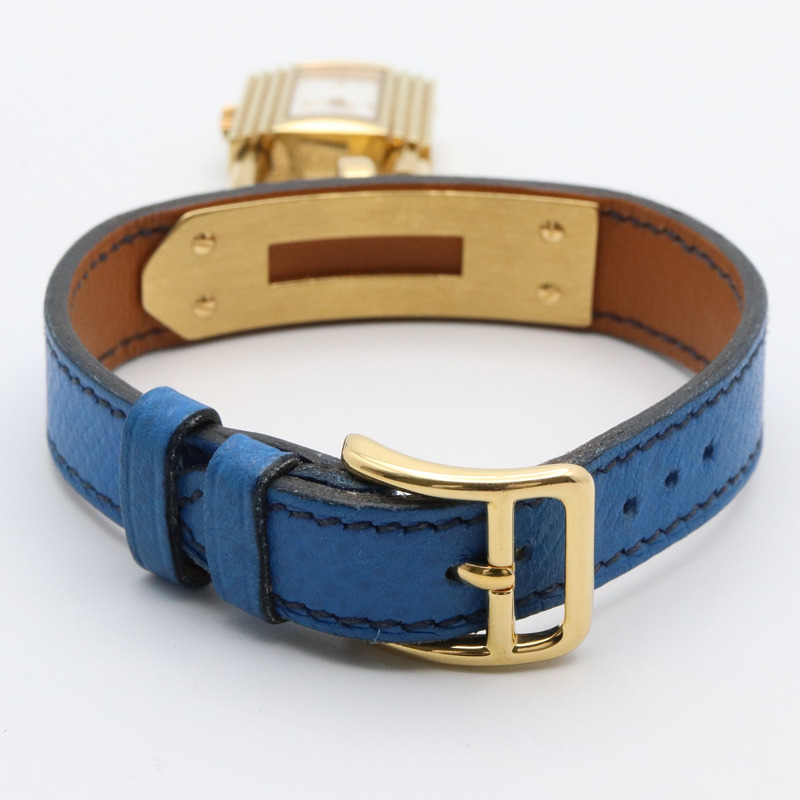 白色錶盤 鍍金 石英 Kelly 腕錶【HERMES 愛馬仕】 KE1.201-5