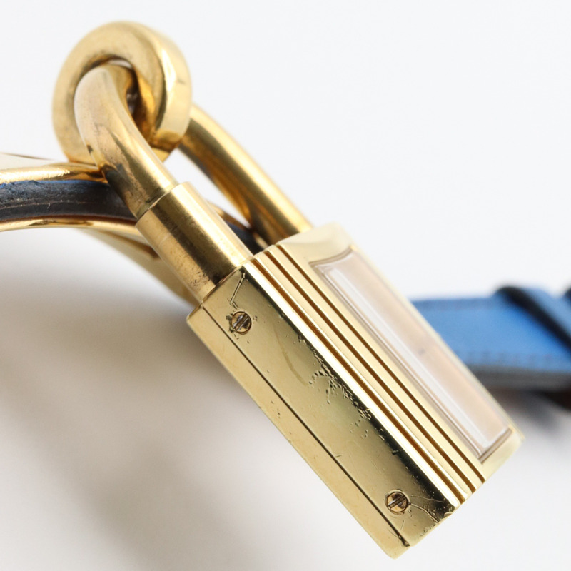 白色錶盤 鍍金 石英 Kelly 腕錶【HERMES 愛馬仕】 KE1.201-10