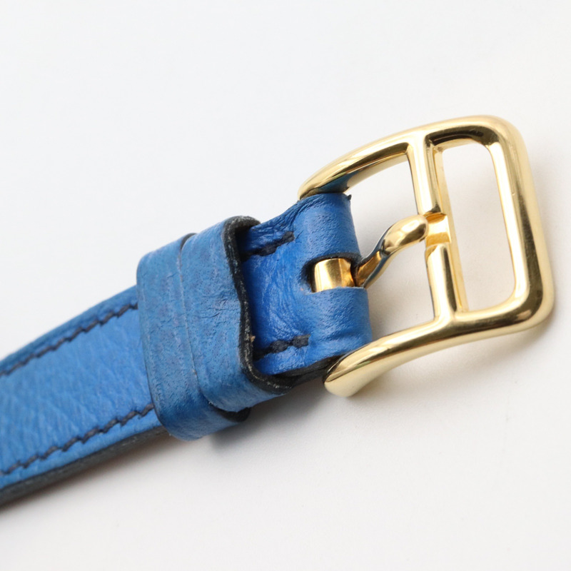 白色錶盤 鍍金 石英 Kelly 腕錶【HERMES 愛馬仕】 KE1.201-13