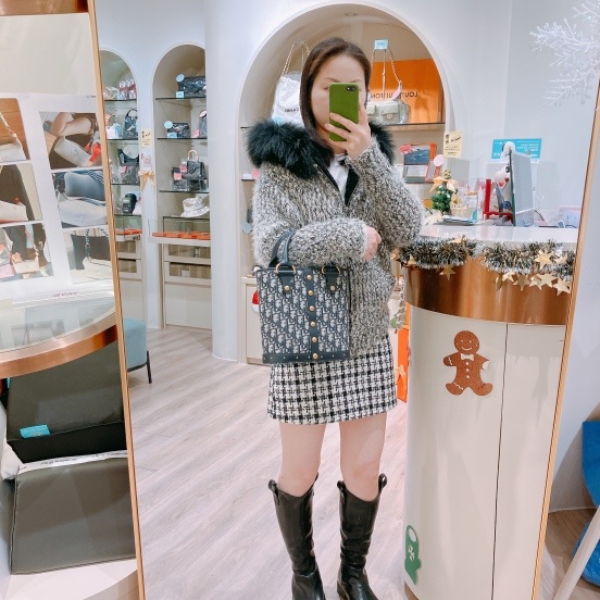 TK1901 CHRISTIAN DIOR 迪奧經典提花紋水桶型兩用包包OBIQUE STUDDED DIORAVENUE TOP HANDLE CROSSBODY BAG-1