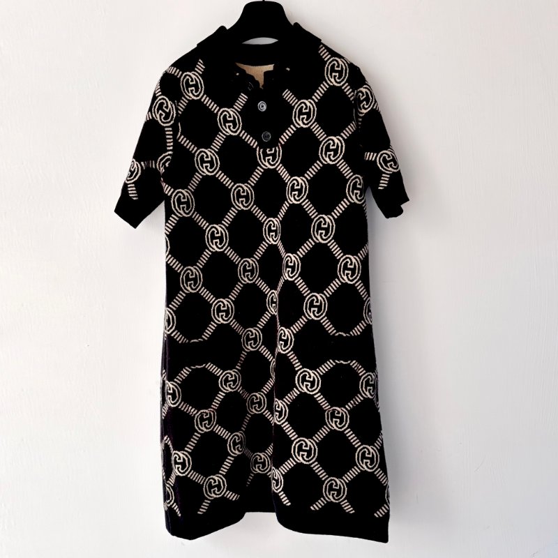 ::GUCCI::雙面針織短洋裝 Reversible Knit Dress L號-1