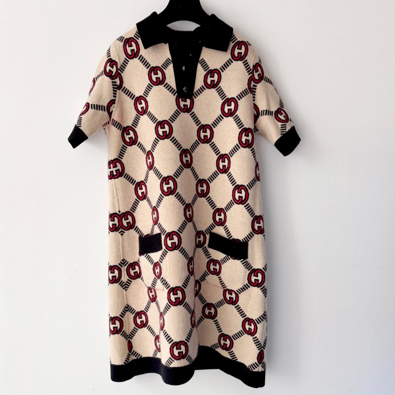 ::GUCCI::雙面針織短洋裝 Reversible Knit Dress L號-3
