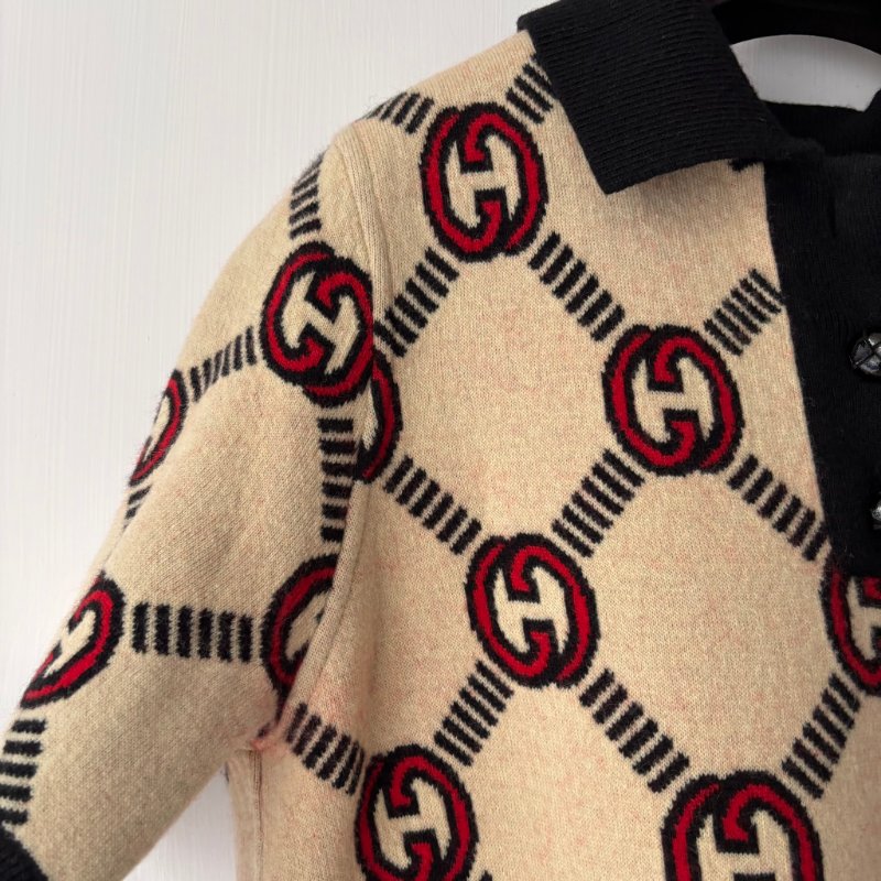 ::GUCCI::雙面針織短洋裝 Reversible Knit Dress L號-10