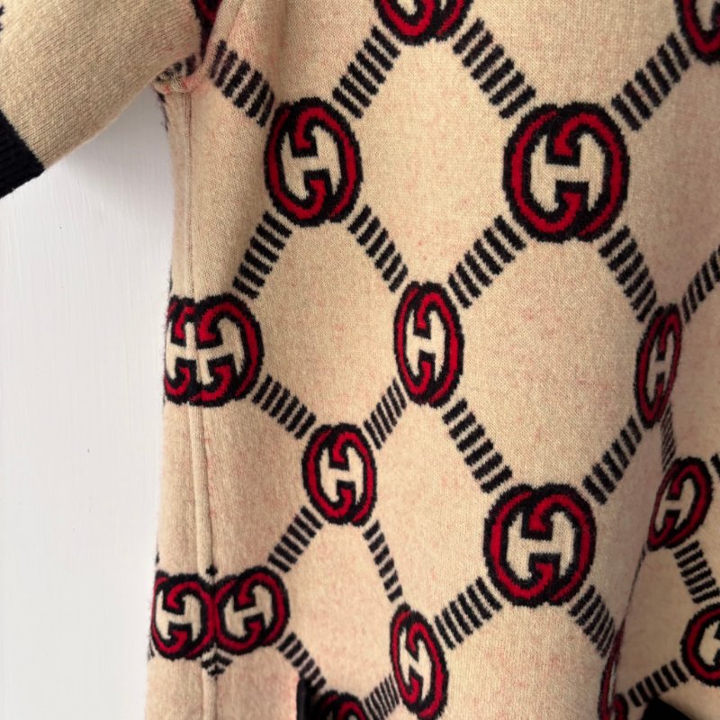 ::GUCCI::雙面針織短洋裝 Reversible Knit Dress L號-11