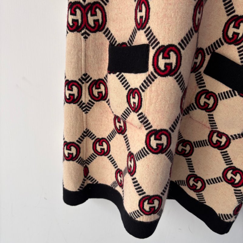 ::GUCCI::雙面針織短洋裝 Reversible Knit Dress L號-12