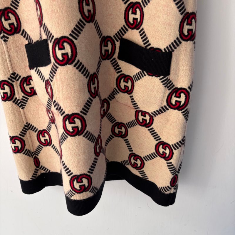 ::GUCCI::雙面針織短洋裝 Reversible Knit Dress L號-13