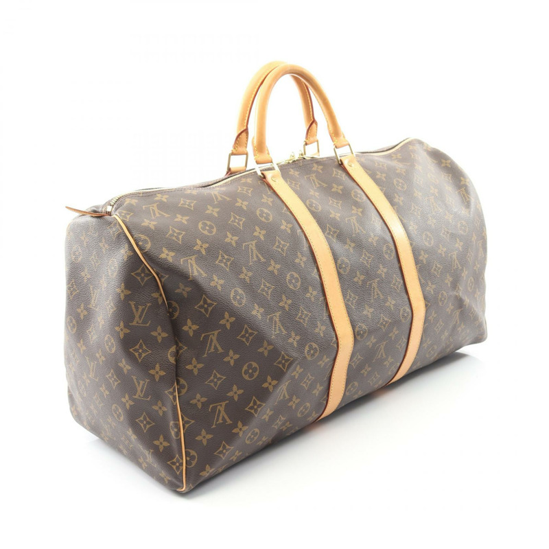 路易威登 Keepall 55 旅行手提包 M41424 Monogram 皮革 棕色 二手 LV-1