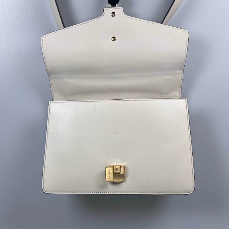 GUCCI 421882 白塞爾維亞單肩包 中號-5