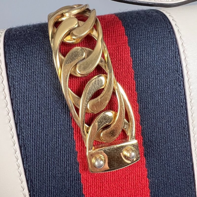 GUCCI 421882 白塞爾維亞單肩包 中號-7