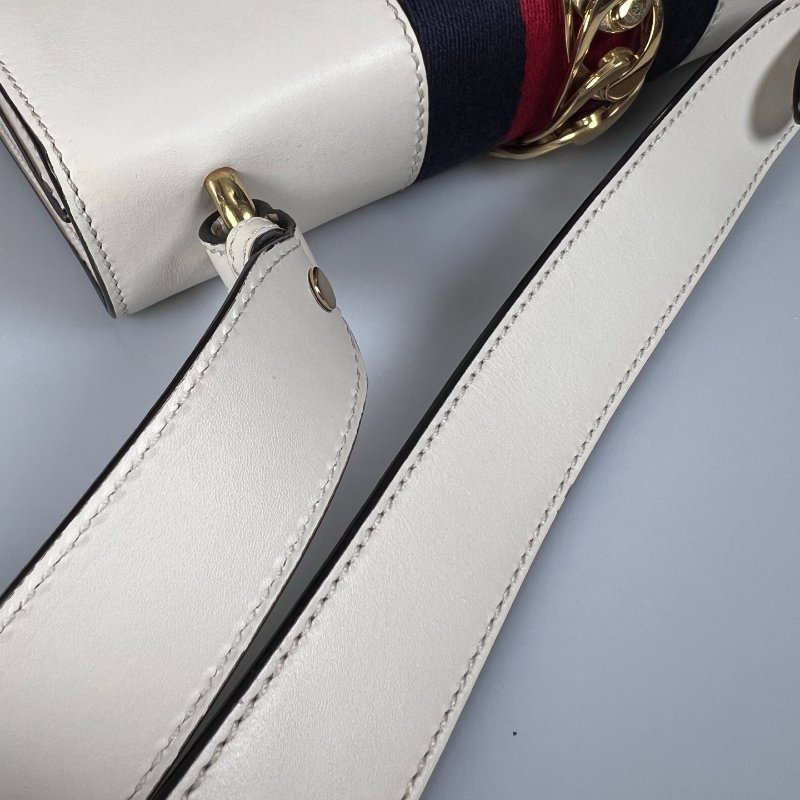 GUCCI 421882 白塞爾維亞單肩包 中號-10