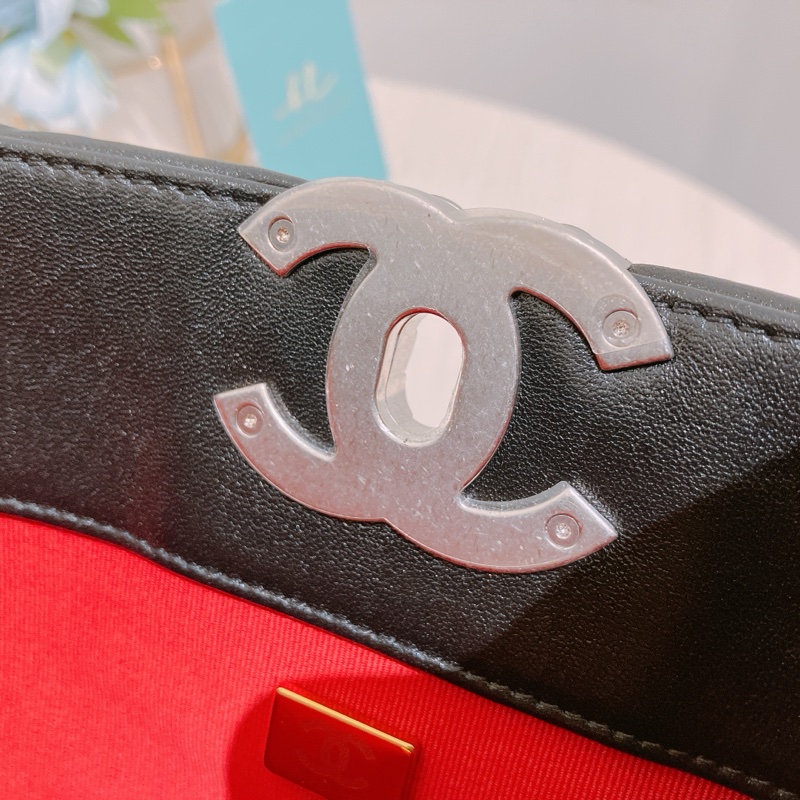 TK1904 CHANEL 香奈兒19系列大型菱格單肩鍊帶包包19 BLACK TOTE HANDBAG LAMBSKIN-28