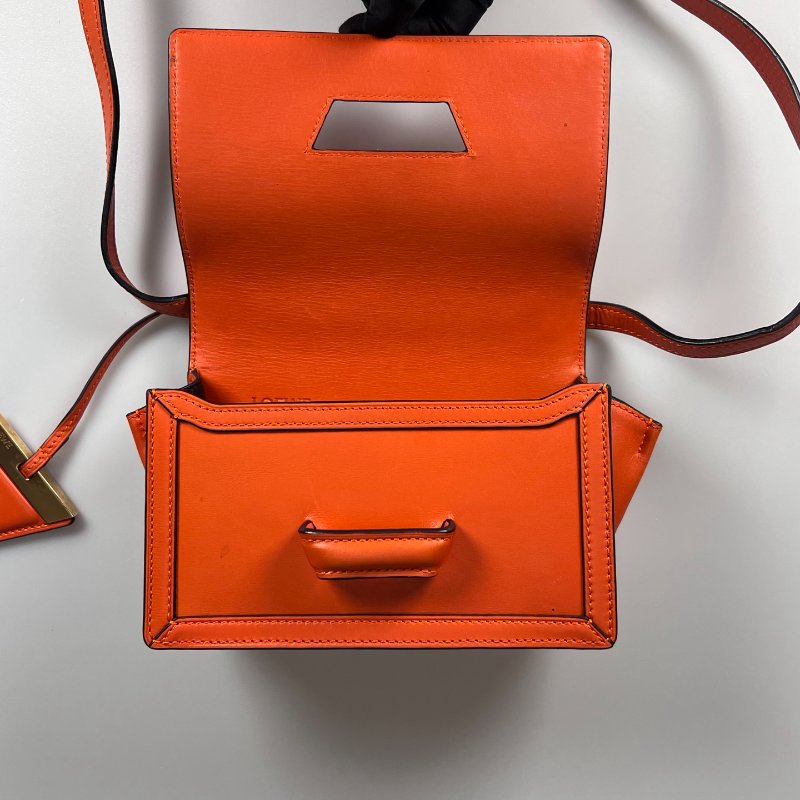 LOEWE 61611 橘色Barcelona肩背包 小號-5