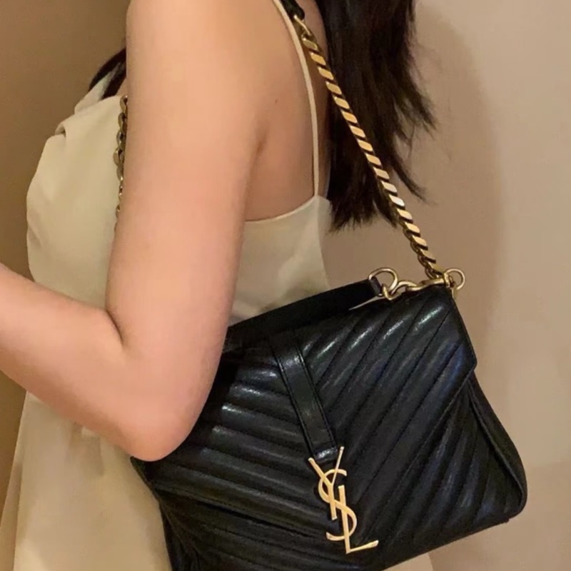 🈶購證 #99新閒置 #櫃上近🔟萬 Ysl college黑金學院包-2