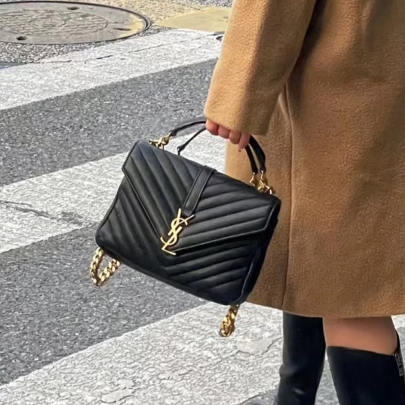 🈶購證 #99新閒置 #櫃上近🔟萬 Ysl college黑金學院包-3